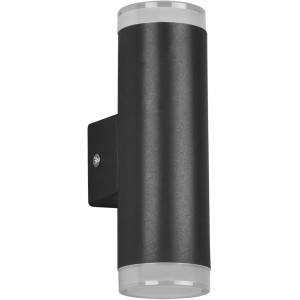 Moderne Trio LED Bad-Wandleuchte Ray, schwarz matt, mit Up-and-Down Beleuchtung.