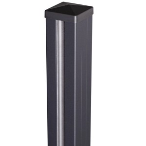 GroJa Alu-Steckzaun-Torpfosten inkl. Kappe zum Einbetonieren DB Anthrazit