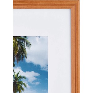 Holzbilderrahmen Nussbaum, gerillt, 18x24 cm, für Fotos und Bilder, zum Aufstellen.
