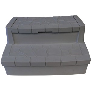 Dreammaker Spa Handi Treppe, graue Pooltreppe mit zwei Stufen für einfachen Einstieg.