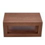 okwish Couchtisch mit MDF Doppelschicht Wohnzimmer Lager Regal 93x53x45cm Walnuss_9