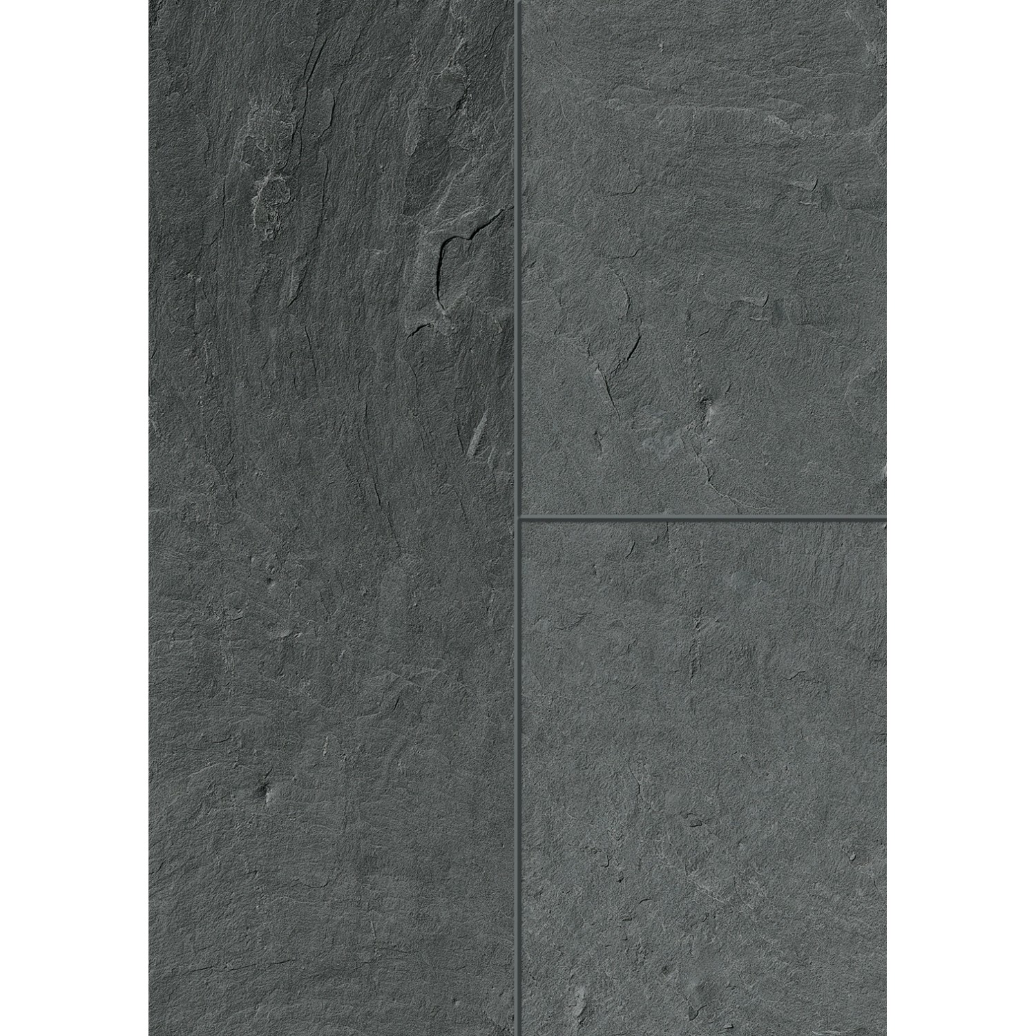 Classen Ceramin Fliese Neo Vario Ölschiefer, Bodenfliese in dunklem Grau mit leichter Struktur.