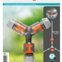 Gardena Abzweig-Satz 13 mm (1/2) für Gartenbewässerung, Y-Stück und Schlauchverbinder im Set.