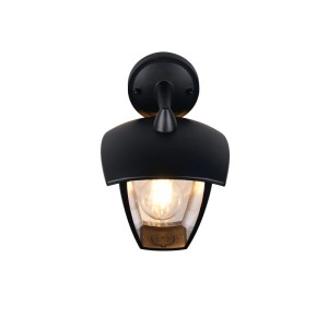 Schwarze Trio LED-Laterne Venta für die Außenwand, 17x24x20 cm.