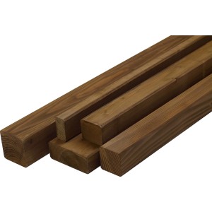 Kiefer Unterkonstruktion KDI Teak, glatt, gefaste Kanten, 45x70x2000 mm für Terrassendielen.