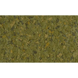 Tetra Phyll Flockenfutter, 250ml, Detailaufnahme der grünen und braunen Flocken.