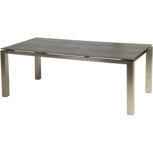 Acamp Gartentisch Auris, 200x100 cm, Edelstahl/Metalica Dark, für Gartenmöbel-Sets.