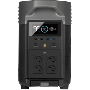 Ecoflow Delta Pro Powerstation mit 3600 Wh, Anschlüssen und Display. Mobile Stromversorgung für Camping & Notstrom.
