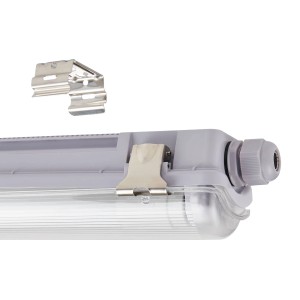 Eglo LED-Feuchtraumleuchte Basic 1-flammig 126 cm Grau