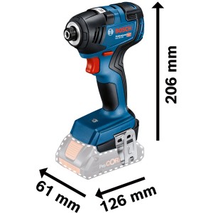 Bosch Professional GDR 18V-200 Akku-Drehschlagschrauber (Solo, ohne Akku) in L-Boxx