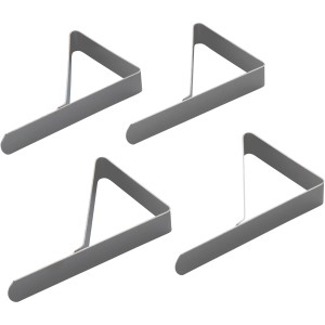 Fackelmann Tischtuchklammern 4 Stück Edelstahl