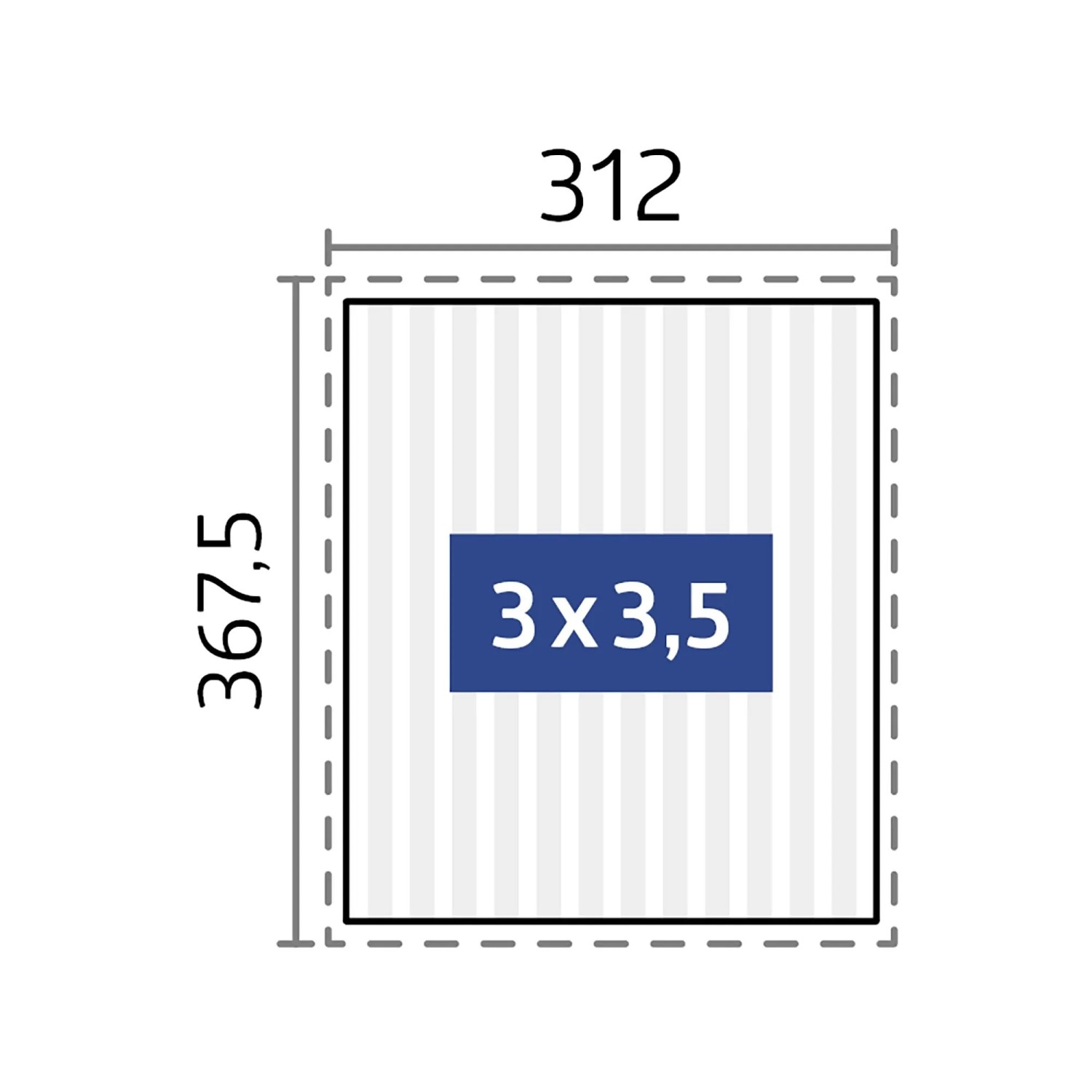 Biohort Pergola 3 m x 3,5 m Weiß_4