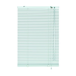 Weiße Gardinia Aluminium Jalousie, 80x240 cm, für Fenster und Sonnenschutz.