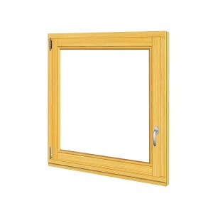 Holzfenster Fichte, 98x98 cm, DIN links, Dreh-Kipp-Funktion, ideal für Wohnräume.