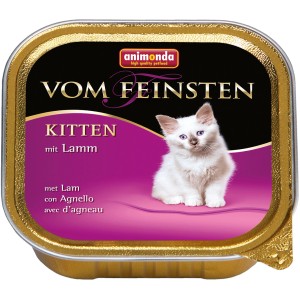 Vom Feinsten Kitten Nassfutter Lamm, 100g Schale. Katzenfutter für Kätzchen mit Lamm.