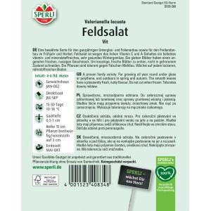 Sperli Feldsalat Vit Samenpackung: Wintergemüse für Garten und Gewächshaus.