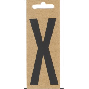 Schwarzer Folien-Buchstabe X, selbstklebend, 100 mm hoch, für Boote und Briefkästen.