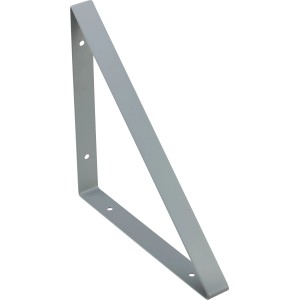 Alugraue Triangel Konsole 27,2 cm für Regale & Regalböden.