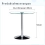 okwish Balkentisch mit Minimalistisch Glas Design 89x89x92cm Transparent_5