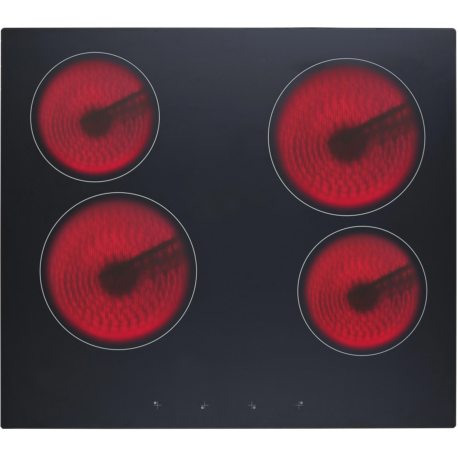 Glaskeramikkochfeld mit vier Kochzonen für Flex-Well Exclusiv Küchenzeile Vintea.