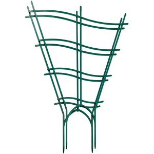 Blumengitter, gewellt, 30 cm, grün, 2er-Set, Rankhilfe für Topfpflanzen.