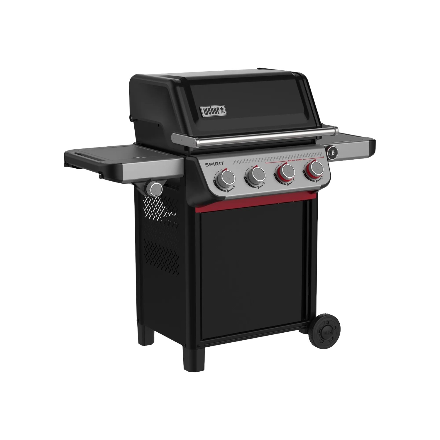 Weber Spirit EX-435 Gasgrill mit 4 Brennern, Sear Zone und Weber Connect. Grillwagen in Schwarz.