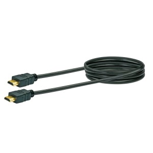 Schwarzes High-Speed HDMI-Kabel mit Ethernet, 1,5 m Länge für Audio- und Videoübertragung.