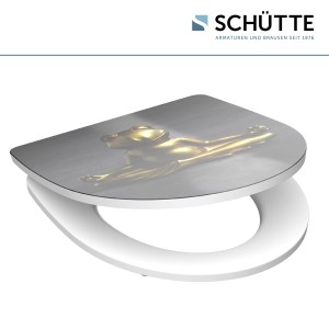 Schütte WC-Sitz Relaxing Frog mit Absenkautomatik und Frosch-Motiv.