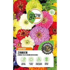 GROW by OBI Zinnien Blumensamen, mehrfarbige Zinnia Field Grown Mischung, Höhe ca. 90cm.