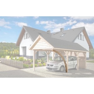 Leimholz-Rundbogen für Weka Carport 614/615, naturbelassen, zur Aufwertung des Carports.