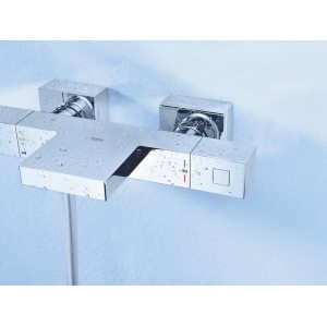 Grohe Grohtherm Cube Wannen-Thermostat in Chrom mit XL-Wasserfall.
