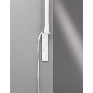 Weiße LED-Wandleuchte Fischer & Honsel Sten, flexible Leselampe mit Gestensteuerung.