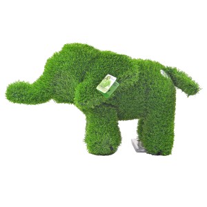 Grüne AniPlants Gartenfigur Elefant, 50 cm hoch, detailreich und wetterfest.
