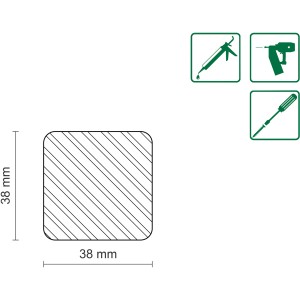 FN Neuhofer Rahmenholz, gerundet, 38x38x2400mm, Fichte/Kiefer, unbehandelt, astig. Leiste für Innenbereich.