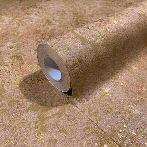 Marburg Vliestapete Betonoptik in Braun und Gold, Rolle