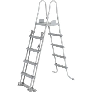 Bestway Sicherheitsleiter 132 cm für Pools, mit vier Stufen und Kindersicherung.