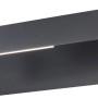 Modernes Gutta Rechteckvordach BS 160x90 cm in Anthrazit mit LED-Beleuchtung für den Eingangsbereich.