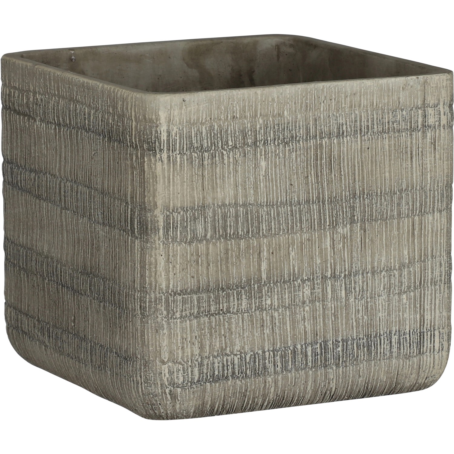 Mica Decorations Übertopf Kyoto 15 cm x 15 cm x 13,5 cm Grau kaufen bei OBI