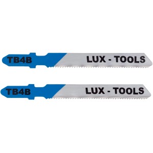 Zwei LUX Stichsägeblätter Bi-Metall mit T-Schaft für feine Metallschnitte.