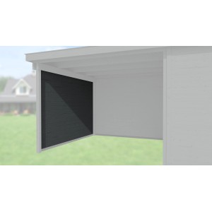 Weka Seitenwand, 21 mm, anthrazit, für Gartenhaus Typ 126/172, Tiefe 235 cm.