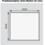 Grundriss Karibu Holz-Gartenhaus Karlskoga 3, 305x305 cm, ohne Boden.