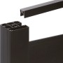 Anthrazitfarbenes Start- und Endprofil (177 cm) für WPC-Steckzaunsystem, Zubehör für Zaunbau.