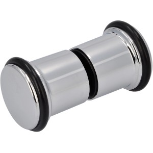 Siro Duschkabinen-Knopf Paar H216, Kunststoff Chrom Glänzend, Ø 43 mm.
