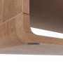 MCW Schrank P43: Abgerundete Ecke in Wotan-Eiche-Optik. Filzgleiter schützt den Boden. Garderobenschrank Detail.