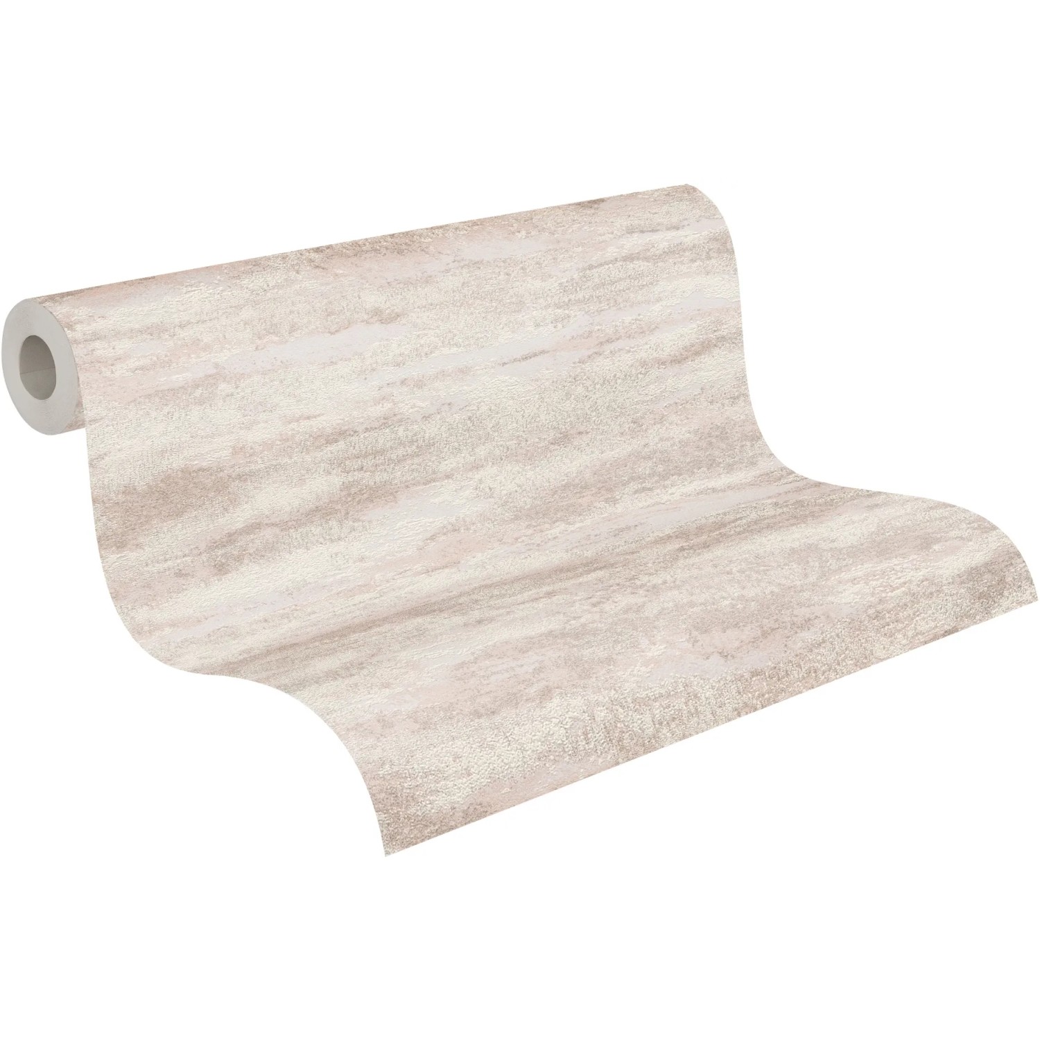 Rolle Vliestapete in Putzoptik, weiß-beige von A.S. Création.
