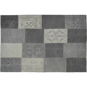 Kayoom Vintageteppich Lyrical 210, mehrfarbig grau, 120x170 cm, Patchwork-Design.