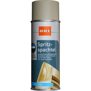 OBI Spritzspachtel Spray, beige matt, 400 ml. Zum Ausgleichen von Unebenheiten und für glatte Oberflächen.