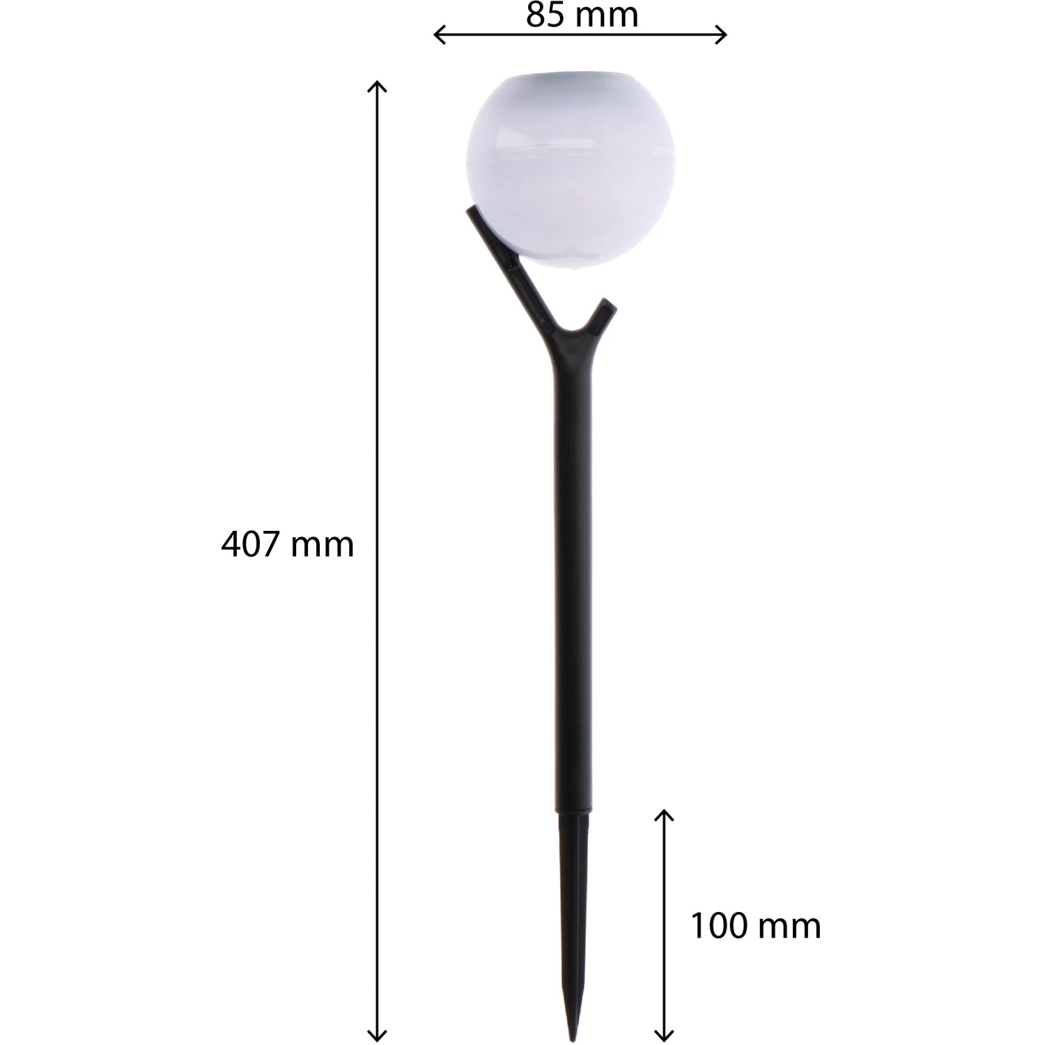 Weiße Solarleuchte Kaapstad mit Erdspieß, 2 lm, 2700 K, IP44, mit Sensor.