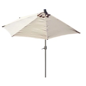 Halbrund Sonnenschirm Lorca, 270cm, Creme, ohne Ständer.