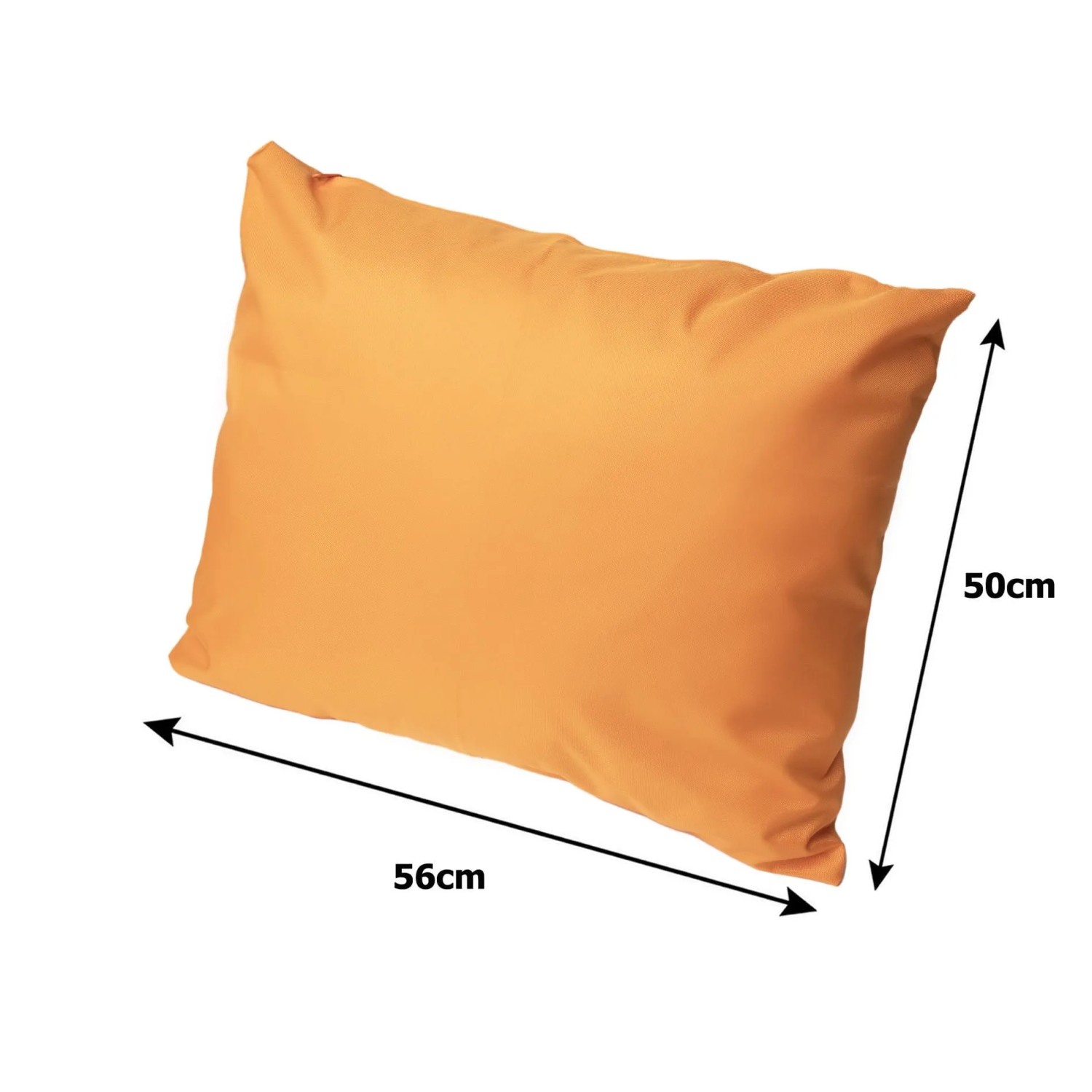 Orangefarbenes Rückenkissen (50x56cm) für Gartenbank Setgarden Mix Bench.